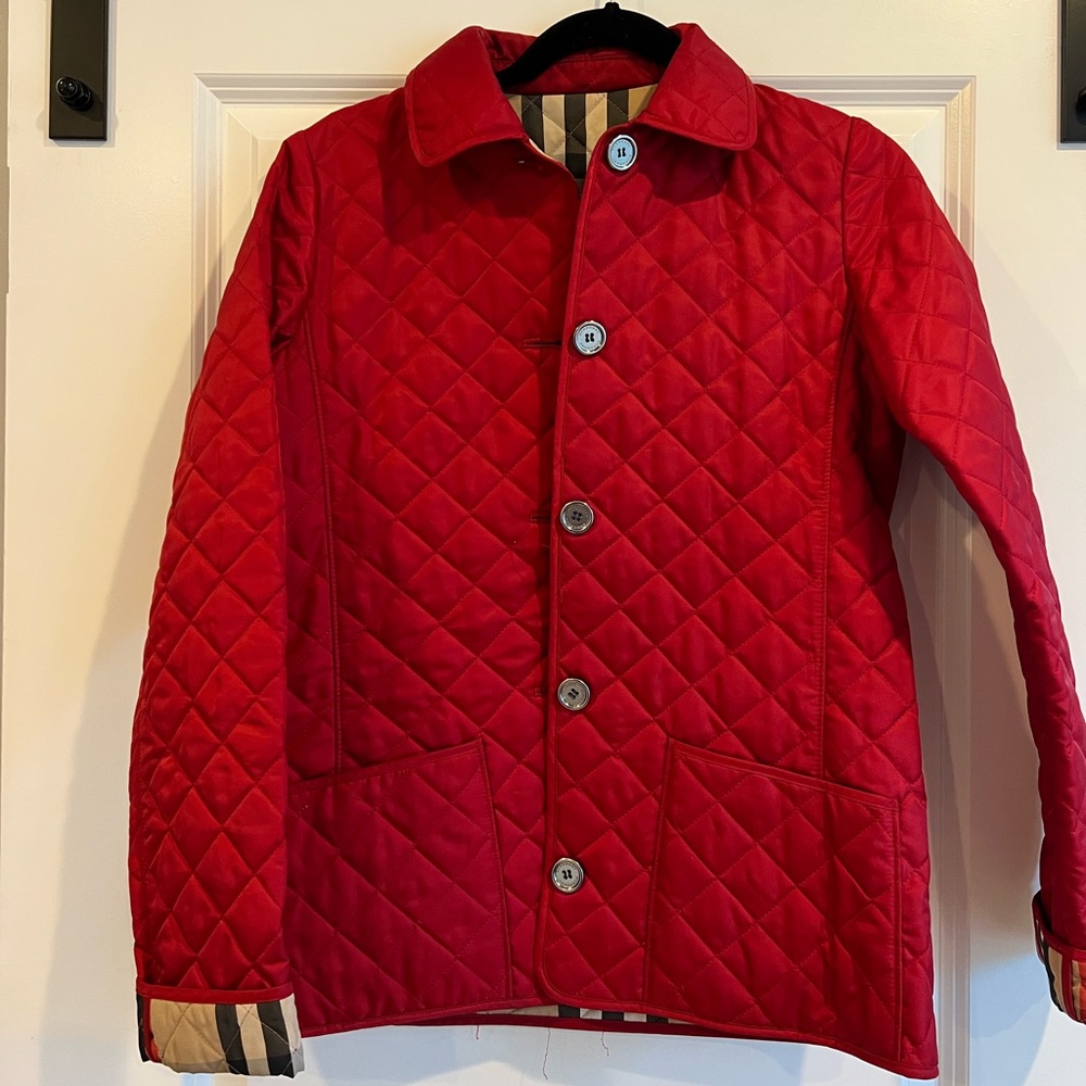 Burberry Red Diamond Quilted Coat